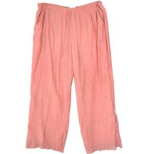 Abercrombie & Fitch Crinkled Gauze Wide Leg Pants XL Resort Flowy Hippie